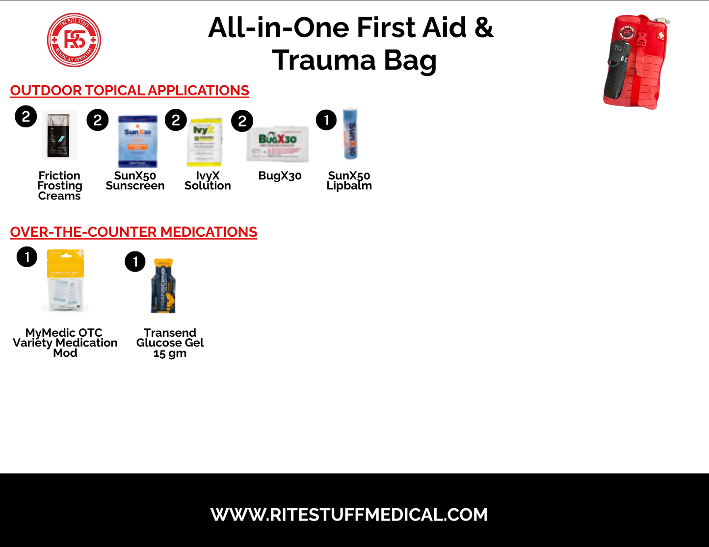 ALL-IN-ONE FIRST AID & TRAUMA BAG