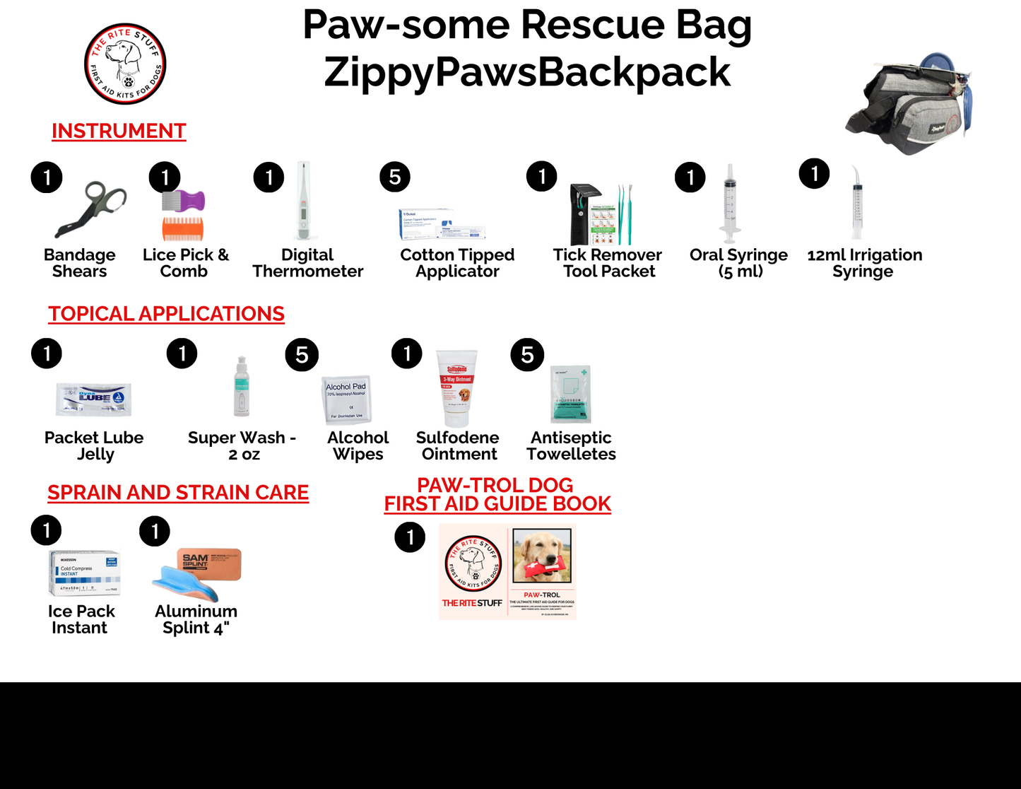 THE PAW-SOME RESCUE SADDLE BAG - Small