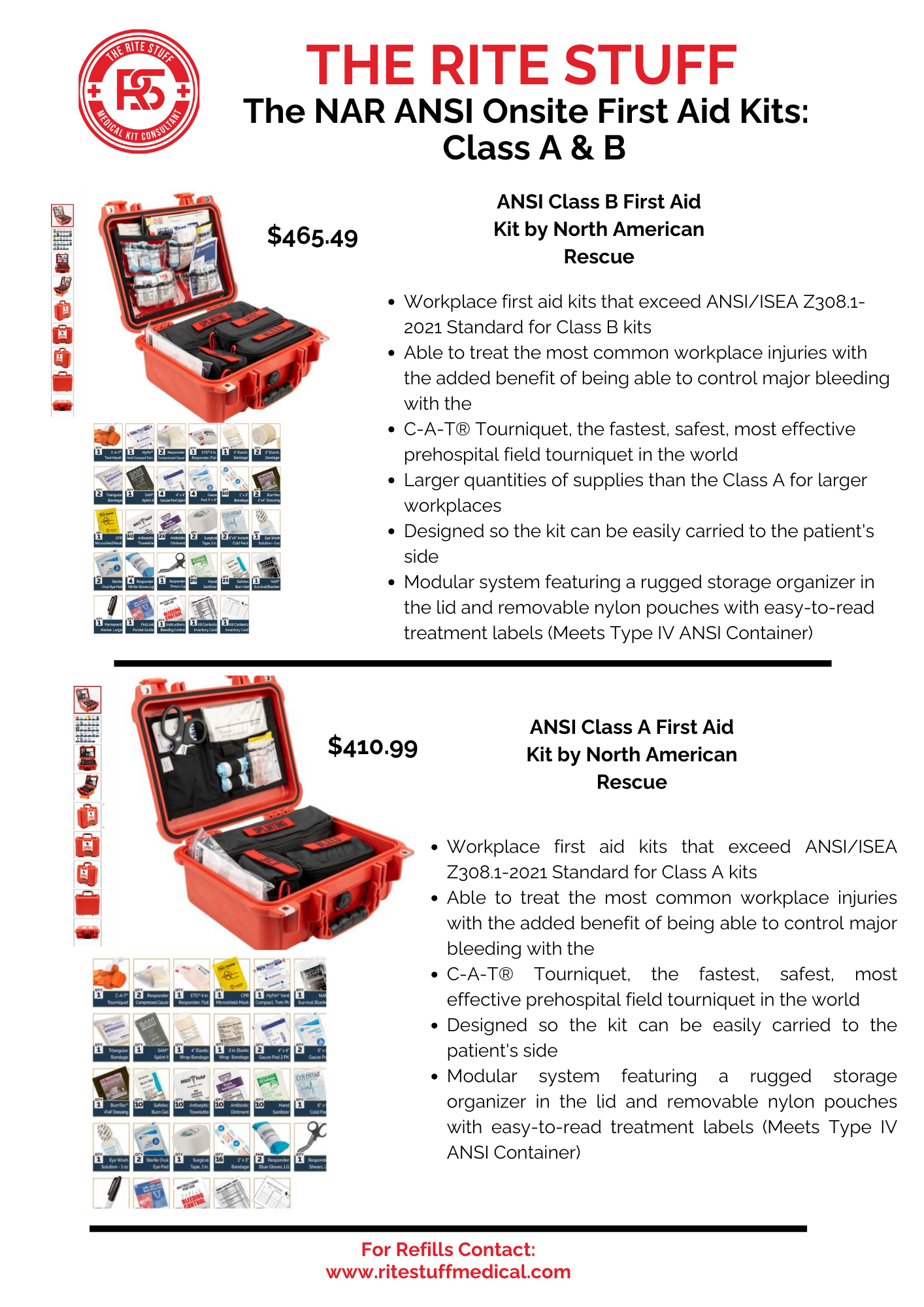 Trauma and First Aid Kits (TFAK) Hard Case - Class A