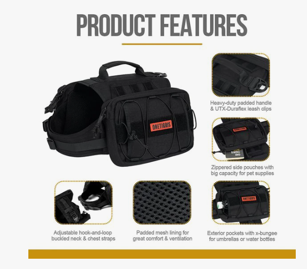 THE K9 EMERGENCY SADDLE BAG - LARGE (OneTigres)
