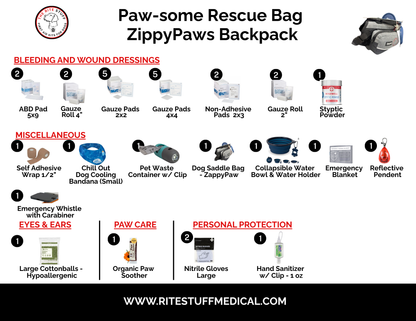 THE PAW-SOME RESCUE SADDLE BAG - Small